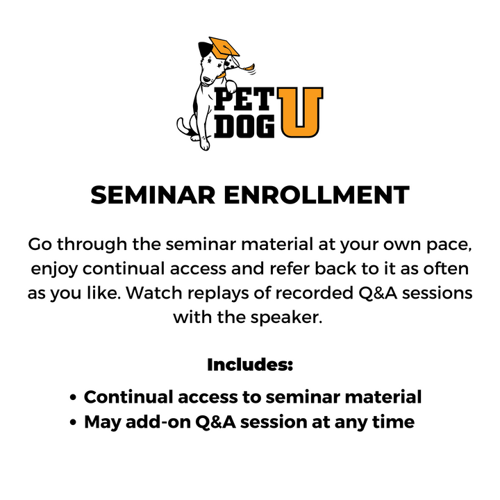 So, You Want to be a Dog Trainer Seminar